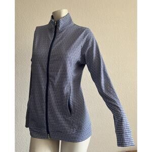 Peter Millar Crown Sport Golf Jacket Womens Medium Blue UPF 50 Full Zip EUC